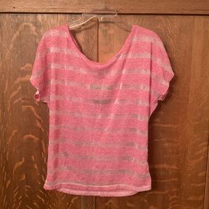 Bella D USA linen blend lightweight summer top medium M